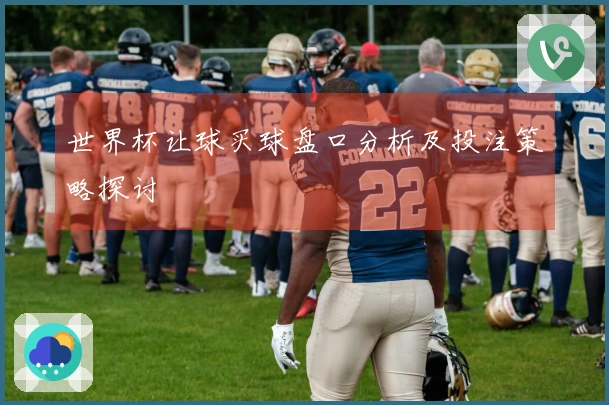 世界杯让球买球盘口分析及投注策略探讨